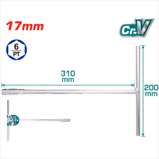 TOTAL T型套筒扳手 17mm (THTSW1706)