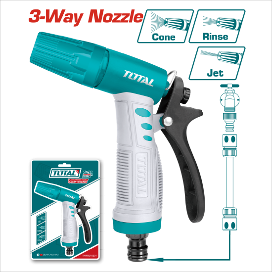 TOTAL 三段式園藝噴水槍 (THWS010301)