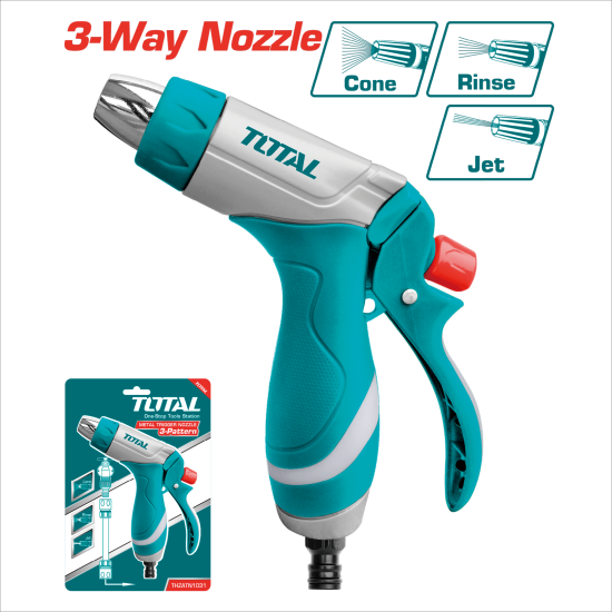 TOTAL 三段式金屬槍身園藝噴水槍 (THZATN1031)