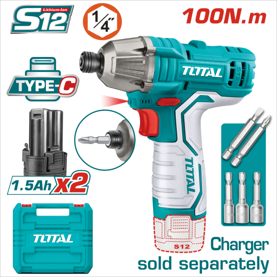TOTAL 12V 鋰電衝擊起子機 (TIRLI12015)