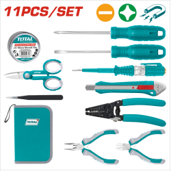 TOTAL 11件電工基本工具組套 (TKETS0111)