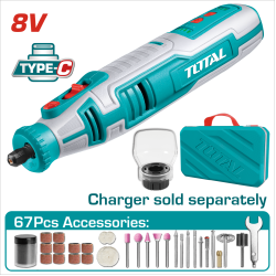 TOTAL 8V 鋰電刻模機 (TMGLI0801)