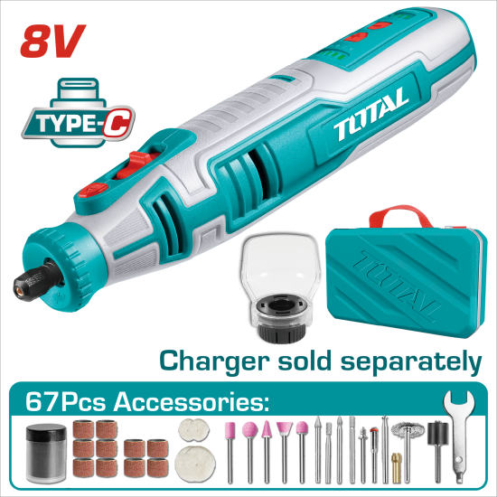 TOTAL 8V 鋰電刻模機 (TMGLI0801)