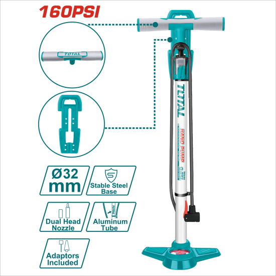 TOTAL 手動打氣筒 160PSI (TMPP3201)