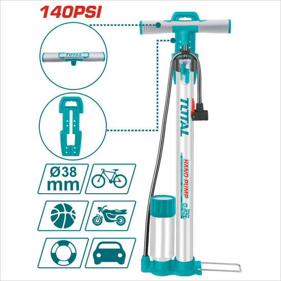 TOTAL 手動打氣筒 140PSI (TMPP3811)