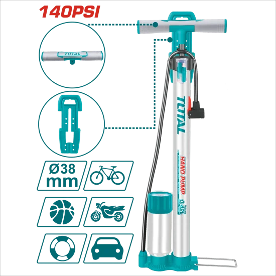 TOTAL 手動打氣筒 140PSI (TMPP3811)
