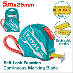 TOTAL 鋼捲尺 5米 全公分 (TMT126252M)