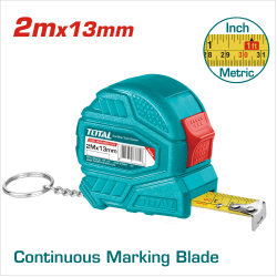 TOTAL 迷你2米鋼捲尺 <公英製> (TMT126321)