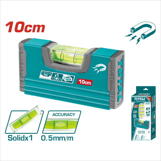 <停產> TOTAL 專業迷你水平尺 10CM (TMT20105M)