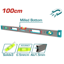 TOTAL 附磁水平尺/100cm (TMT210028M)