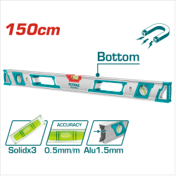 TOTAL 專業水平測量尺 帶強磁 150cm (TMT215086M)