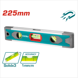 TOTAL 三氣泡水平尺 225mm (TMT2235)
