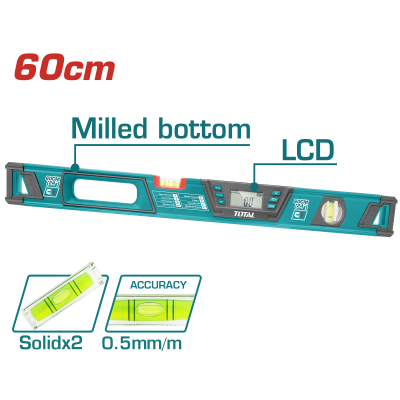 TOTAL 數位顯示角度水平尺60cm (TMT2606D)