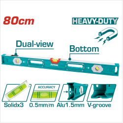 TOTAL 重型水平測量尺 帶強磁 80cm (TMT28056)