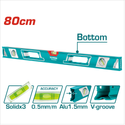 TOTAL V型槽水平尺/80CM (TMT28086)