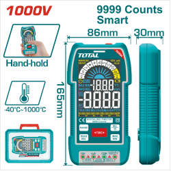 TOTAL 小型數位萬用電錶 1000V (TMT5110004)