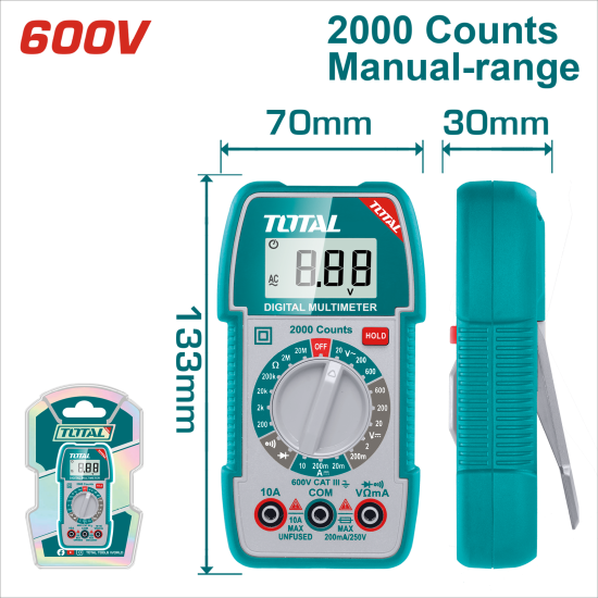 TOTAL 基本款萬用電錶 600V (TMT5360011)