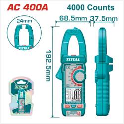 TOTAL 數位顯示交流鉤錶 400A (TMT762001)