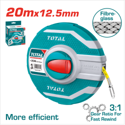 TOTAL 專業布捲尺 20米 (TMTF12206)