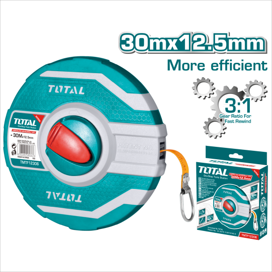 <停產>TOTAL 專業布捲尺 30米 (TMTF12306)
