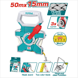 TOTAL 三倍速布尺 50米 公英制 (TMTF18506)