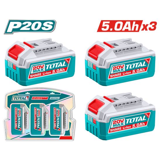 TOTAL 鋰電5A電池三件組 (TOSLI251198)