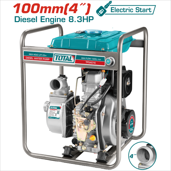 TOTAL 電啟動柴油抽水機/4" (TP5401E)