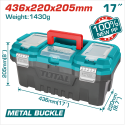  TOTAL 17吋金屬扣工具箱 (TPBX0172)