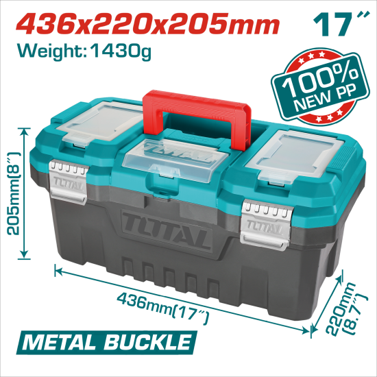  TOTAL 17吋金屬扣工具箱 (TPBX0172)