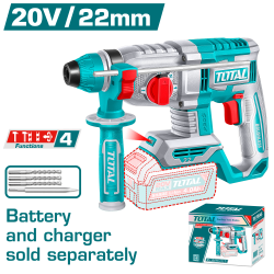 充電式四溝鎚鑽 三用 20V 22mm -單機 (TRHLI22208)