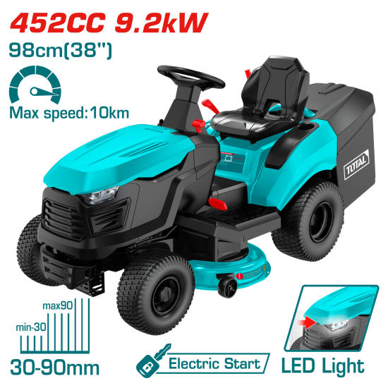 38吋 汽油乘載式割草車 (雙刀/電發/帶草袋)(TRLMLA2038)