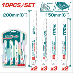 <補貨中>TOTAL 總工具 10件軍刀鋸片組 (TRSB1001)