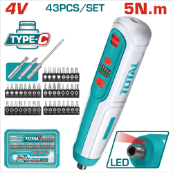 TOTAL 一站式工具 4V 直柄起子機 (TSDLI04062)
