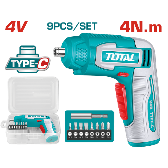 TOTAL 4V 迷你電動螺絲起子 (TSDLI0458)