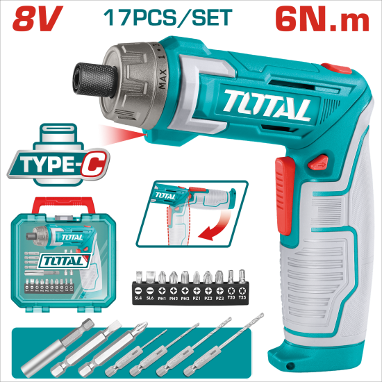 TOTAL 8V 可折疊起子機 (TSDLI08025)