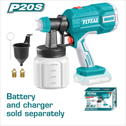 < 請洽各經銷通路 > TOTAL 總工具 20V 鋰電噴漆槍 (TSGLI2003)