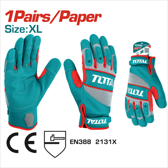 (預售)TOTAL 職業機械手套 超細纖維材質 <XL> (TSP1806-XL)