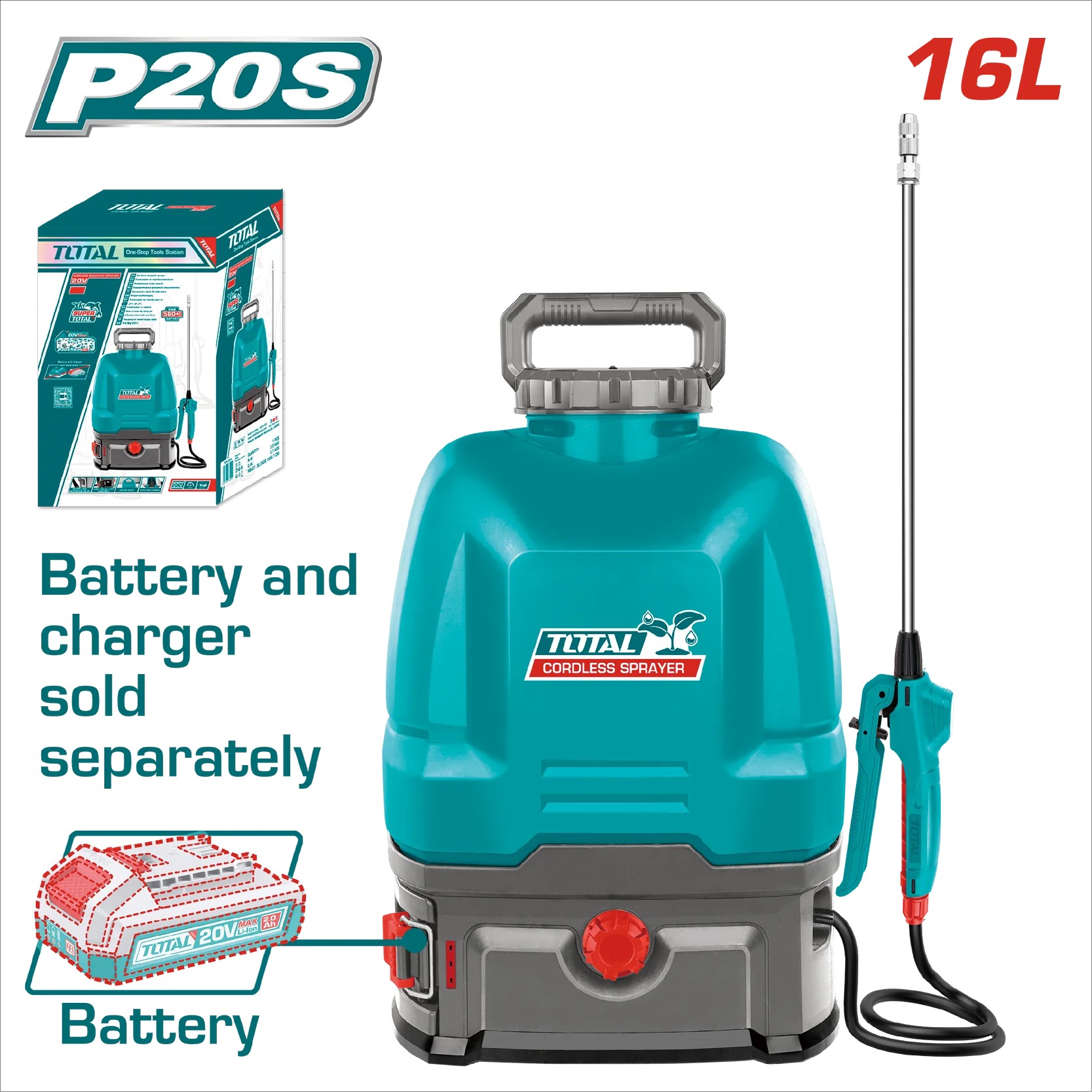 充電式噴霧器20V 16L (TSPLI2016)