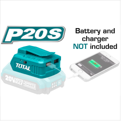 < 請洽各經銷通路 > TOTAL 20V 鋰電迷你充電器/行動電源 (TUCLI2001)