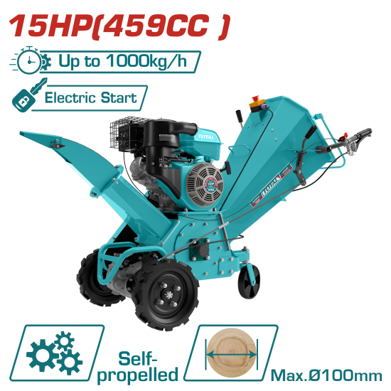 四行程引擎自走式碎木機 <電啟動>/15HP/最大10CM (TWCS3104)