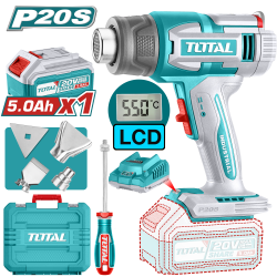  TOTAL 一站式工具 20V 鋰電無刷熱風槍 電子調節 (全配 UTBLI20035)