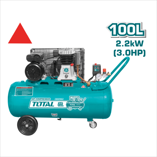 TOTAL 皮帶式空壓機 100L-3.0HP 強力款 (UTC1301006)