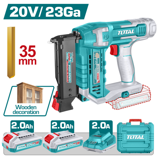 充電式釘槍木工蚊釘3520V-雙2.0Ah套裝(UTCPNLI360315)
