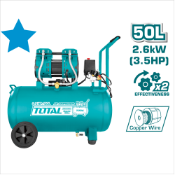  TOTAL 無油式空壓機 50L-3.5HP 靜音款 (UTCS12605089)