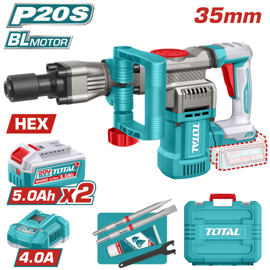 充電式電鎚 41型 六角 20V 16J -雙5.0Ah套裝 (UTDBLI203582)
