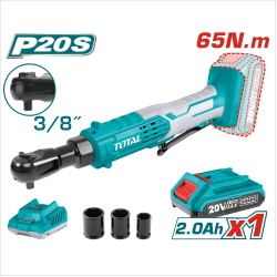 <請洽各經銷商>TOTAL 20V 鋰電棘輪板手組 3分全配 (UTDRLI206015)