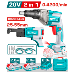 充電式浪板起子機+自動進釘器20V15牛頓-雙2.0Ah套裝(UTDSLI204268)
