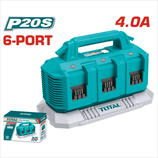 TOTAL P20S六頭充電器/20V/4.0AH (UTFCLI2064)