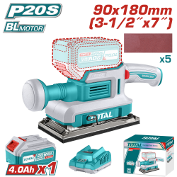TOTAL  20V 鋰電無刷砂紙機 全配 (UTFSLI20311)