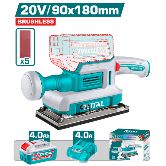 20V 鋰電無刷平板砂光機(UTFSLI20313)